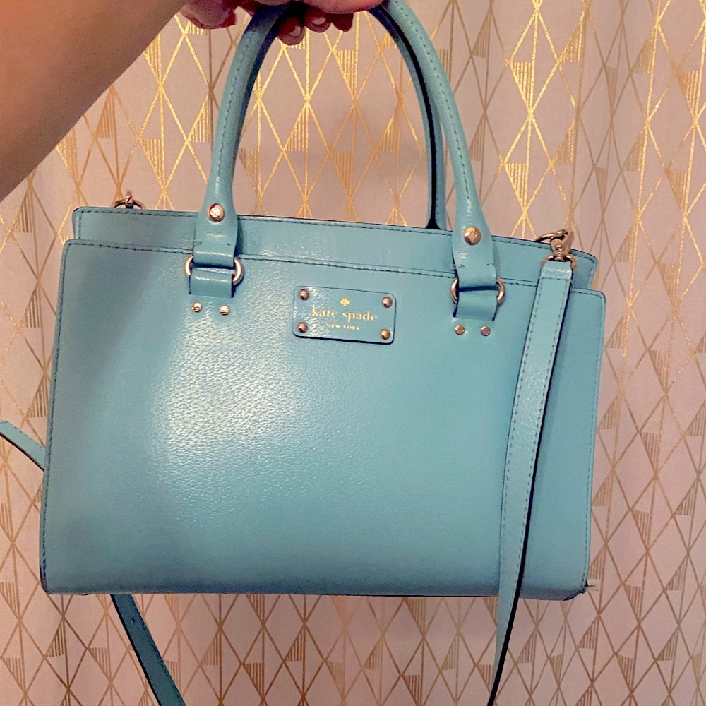 Kate spade teal bag - purse with zipper - aqua